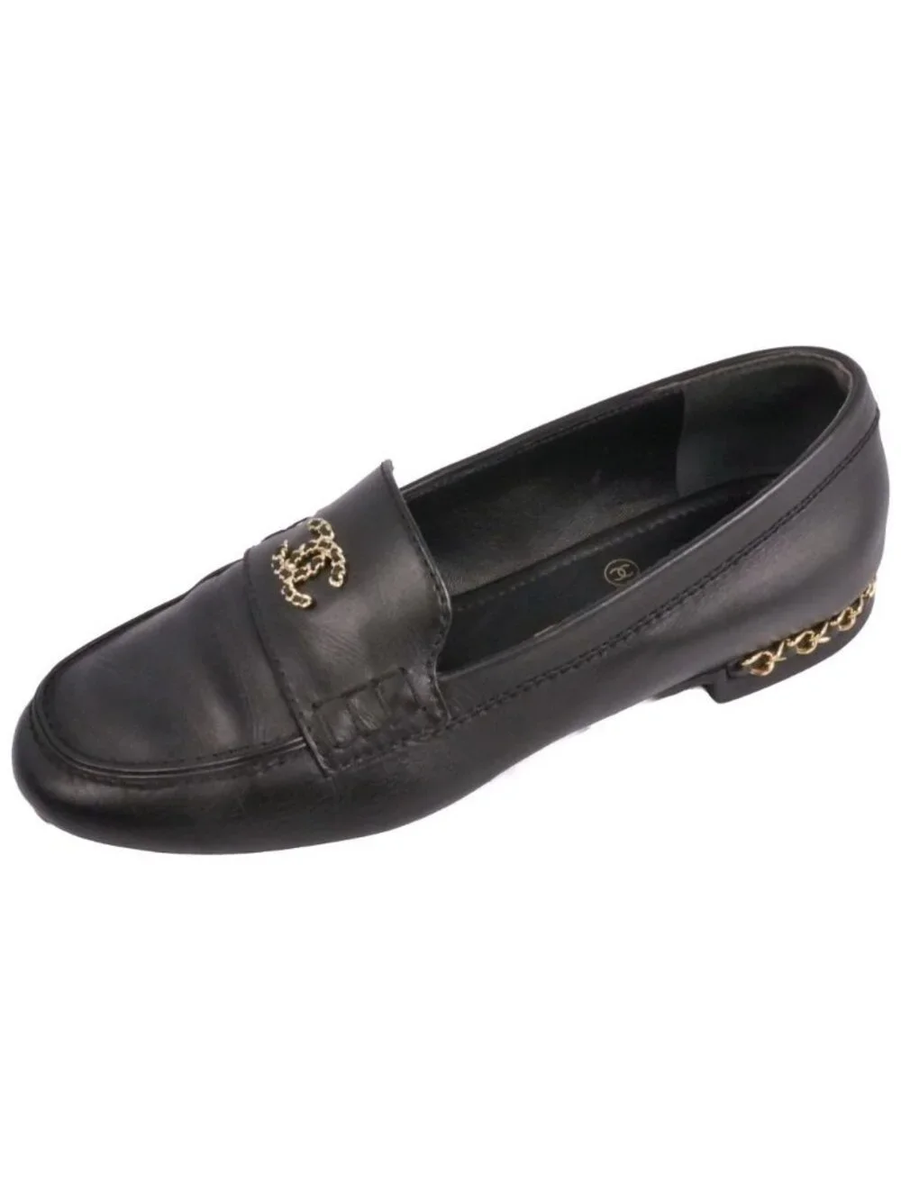 Chanel Loafers Moccasins CC Logo Chain